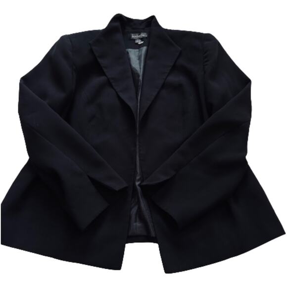 Isabella Blazer Jacket Black Open Front Lined Career Blazer Plus Size 14W - Picture 9 of 12